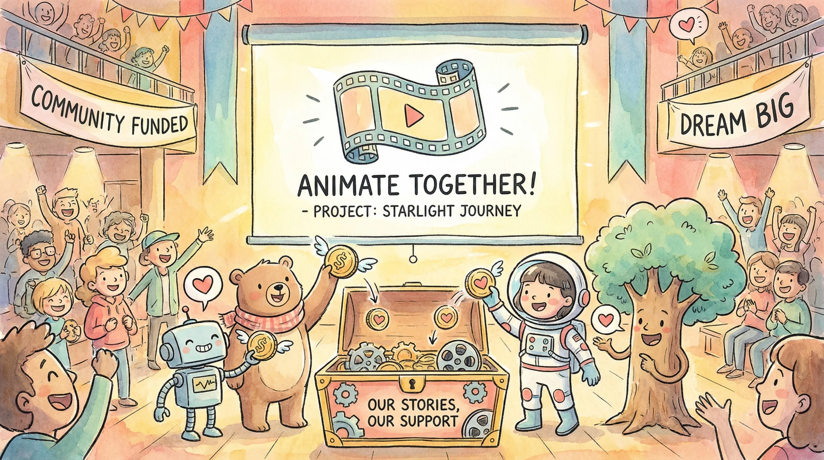 2D手绘动画短片《云端书店》- 温暖治愈系动画作品展映